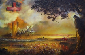 The Largest Battle in Medieval Europe - Original Painting