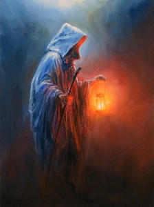 The Monk Bringing the Light – Fine Art Print